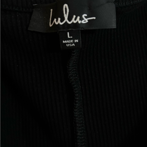 Black Ribbed Bodycon Mini Dress - Picture 5 of 5